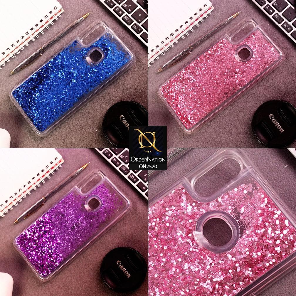 iPhone 11 Cover Pink New Fashion Style Liquid Water Glitter