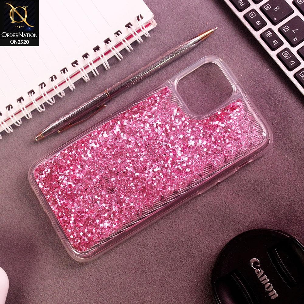 iPhone 11 Cover - Pink - New Fashion Style Liquid Water Glitter Case