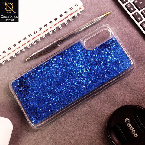 Vivo S1 Cover - Blue - New Fashion Style Liquid Water Glitter Case