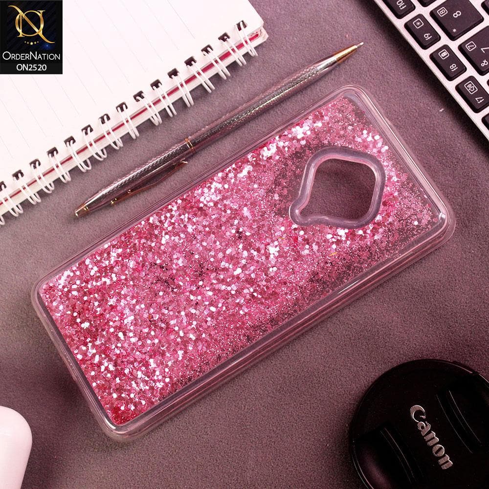 Vivo S1 Pro Cover - Pink - New Fashion Style Liquid Water Glitter Case