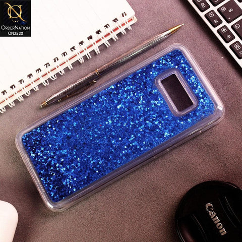 Samsung Galaxy S8 Plus Cover - Blue - New Fashion Style Liquid Water Glitter Case