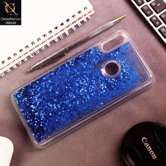 Huawei Y7 Prime 2019 / Y7 2019 / Y7 Pro 2019 Cover - Blue - New Fashion Style Liquid Water Glitter Case