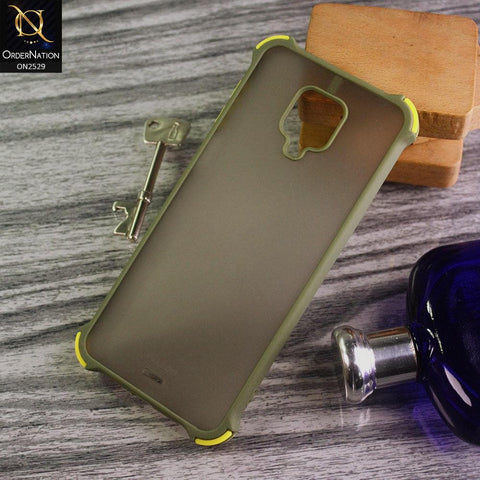 Xiaomi Redmi Note 9 Pro Cover - Light Green - Translucent Matte Shockproof Camera Ring Protection Case