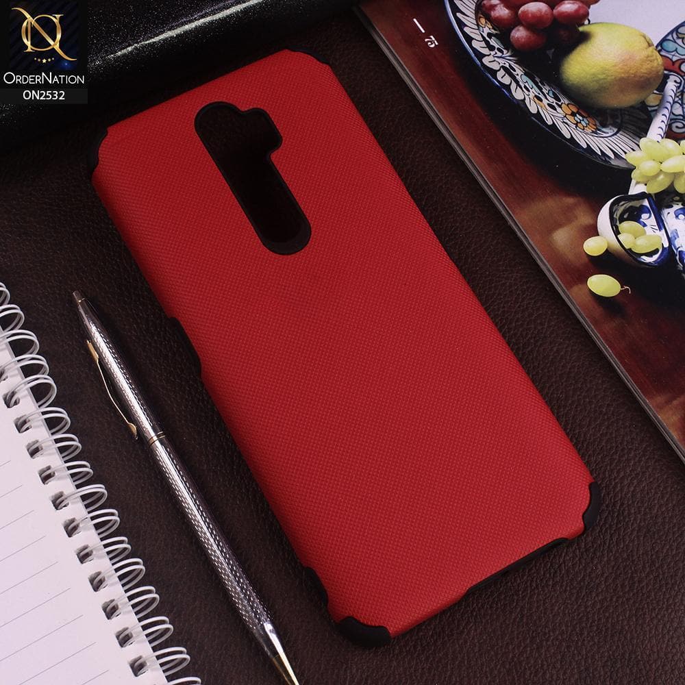 Oppo A5 2020 Cover - Red - New Stylish Feelable Dotted Texture Soft Case