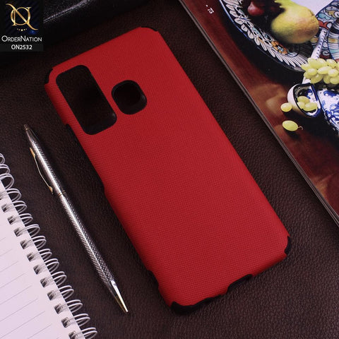 Tecno Camon 15 Cover - Red - New Stylish Feelable Dotted Texture Soft Case