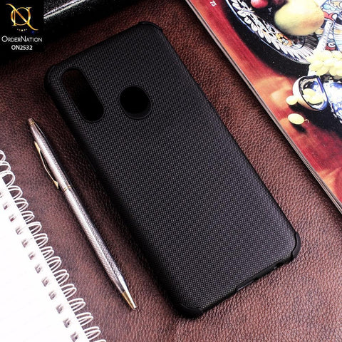 Oppo A31 Cover - Black - New Stylish Feelable Dotted Texture Soft Case