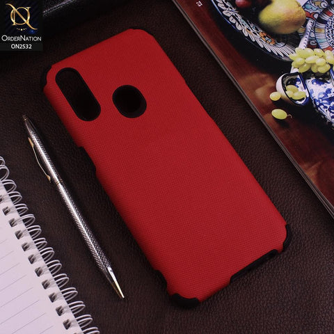 Oppo A8 Cover - Red - New Stylish Feelable Dotted Texture Soft Case