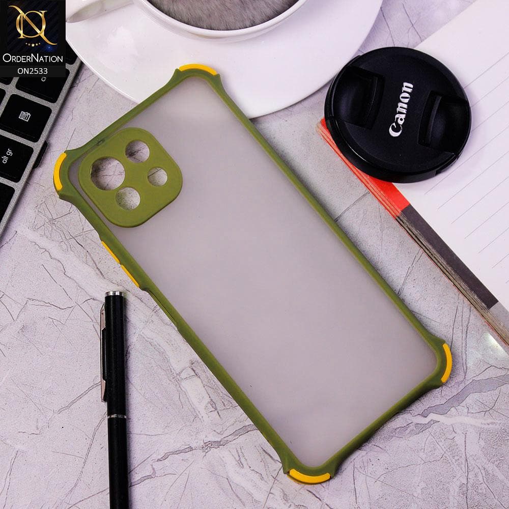 Xiaomi Mi 11 Lite Cover - Light Green - Semi Transparent Matte Shockproof Camera Ring Protection Case