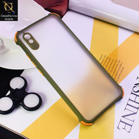 Xiaomi Redmi 9A - Light Green - Semi Transparent Matte Shockproof Camera Ring Protection Case