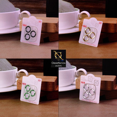 iPhone 13 Pro Max Protector - Golden - Aura Color Circles Camera Lens Protector