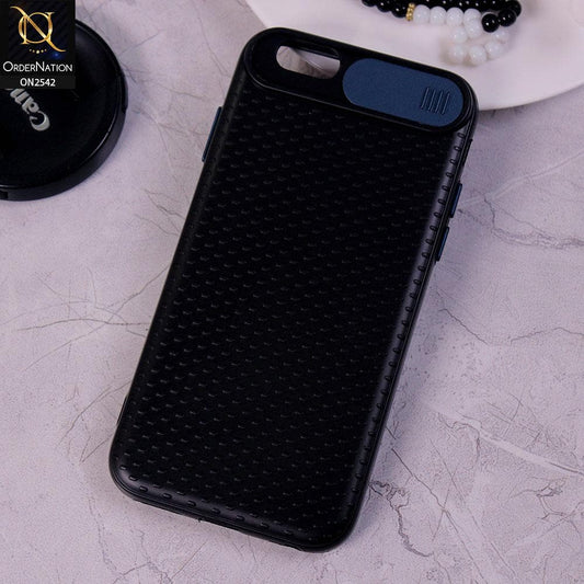 iPhone 6s Plus / 6 Plus - Blue - New Style Dotted Texture Camera Slider Back Soft Case