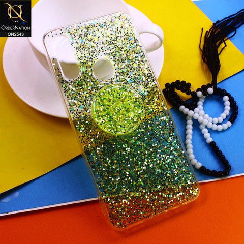 Oppo A31 Cover - Design 2 - New Fashion Bling Not Moving Glitter Soft Case With Pop Shocket - Glitter Does Not Move