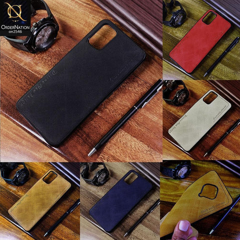 Tecno Camon 12 Air Cover - Blue - New Design Jeans Texture Leather Soft Case