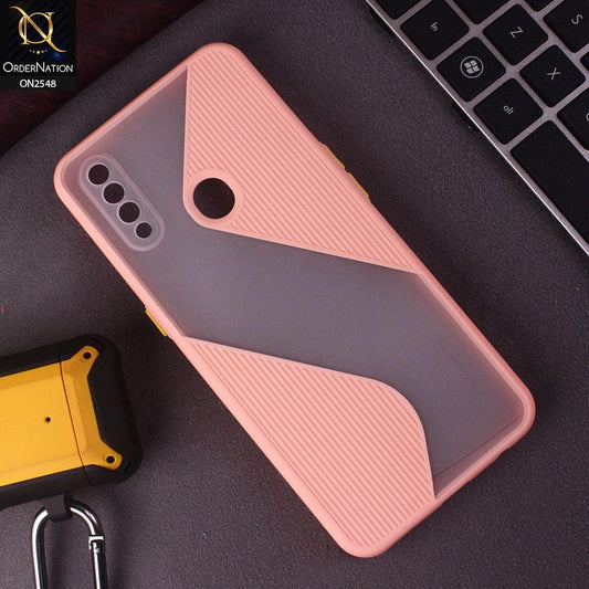 Oppo A8 Cover - Pink - New Ziggy Line Wavy Style Soft Case