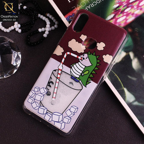 Samsung Galaxy A10s Cover - Design 2 - New Stylish Ice Cream Shake 3D Moving Liquid Glitter Case