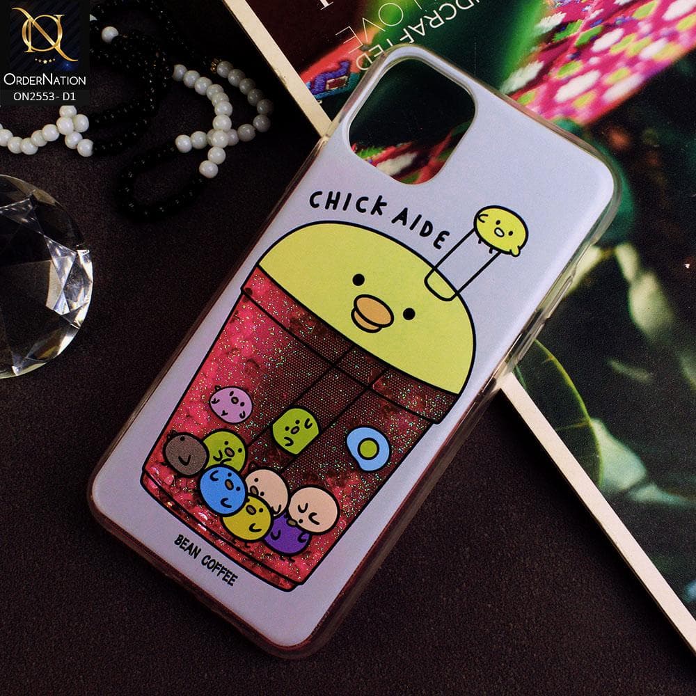 iPhone 11 Pro Max Cover - Design 1 - New Stylish Ice Cream Shake 3D Moving Liquid Glitter Case