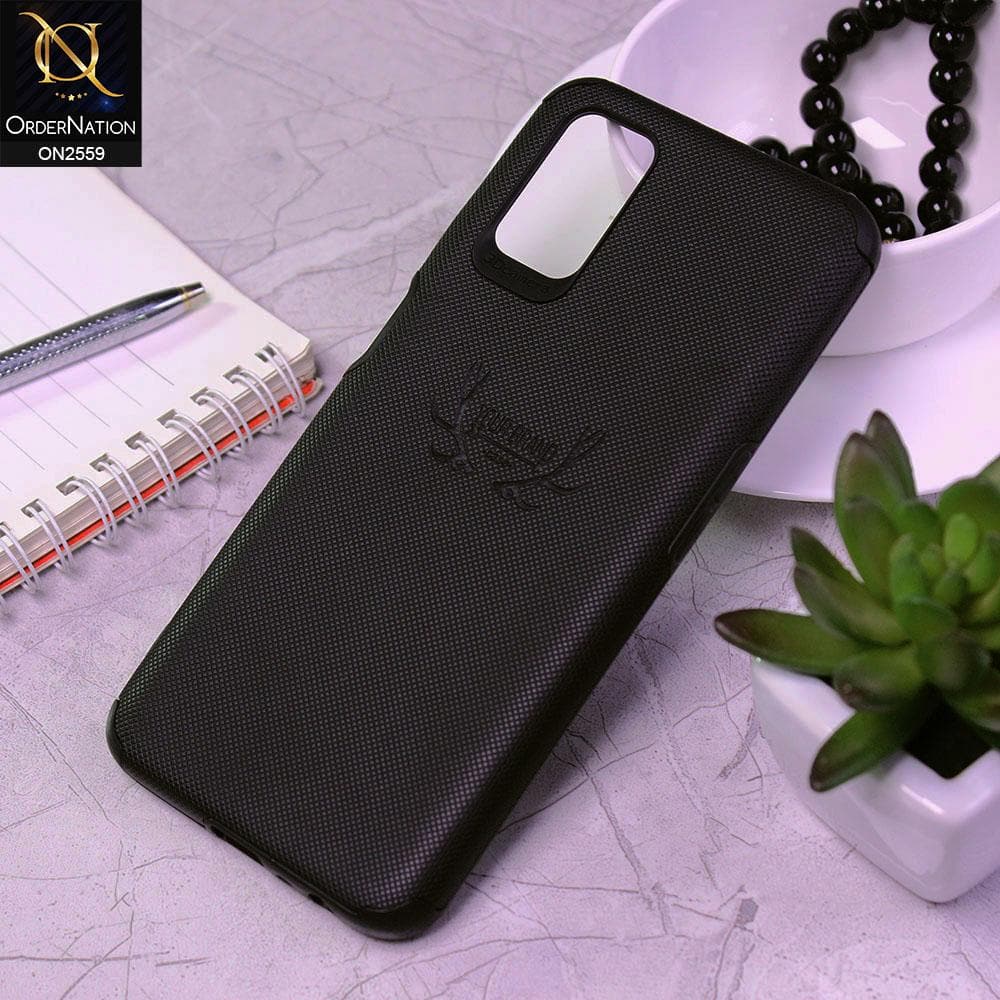 Oppo A52 Cover - Black - New Dot Texture PU Leather Soft Case