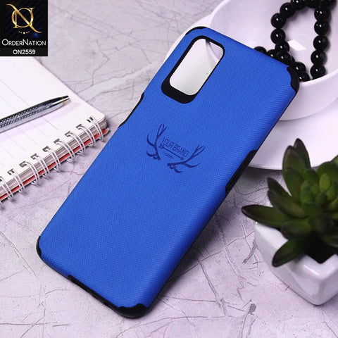 Oppo A72 Cover - Blue - New Dot Texture PU Leather Soft Case