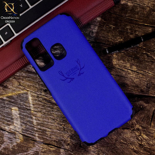 Infinix Hot 9 Pro Cover - Blue - New Dot Texture PU Leather Soft Case