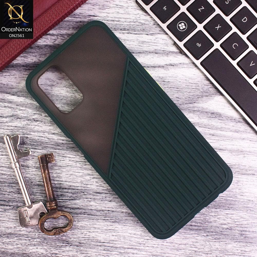 Oppo A92 - Green - New Half And Half Pattern Soft Case