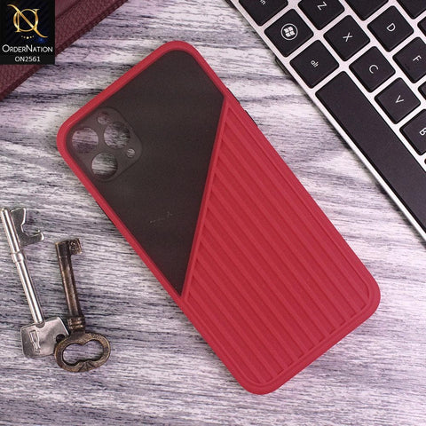 iPhone 11 Pro - Red - New Half And Half Pattern Soft Case