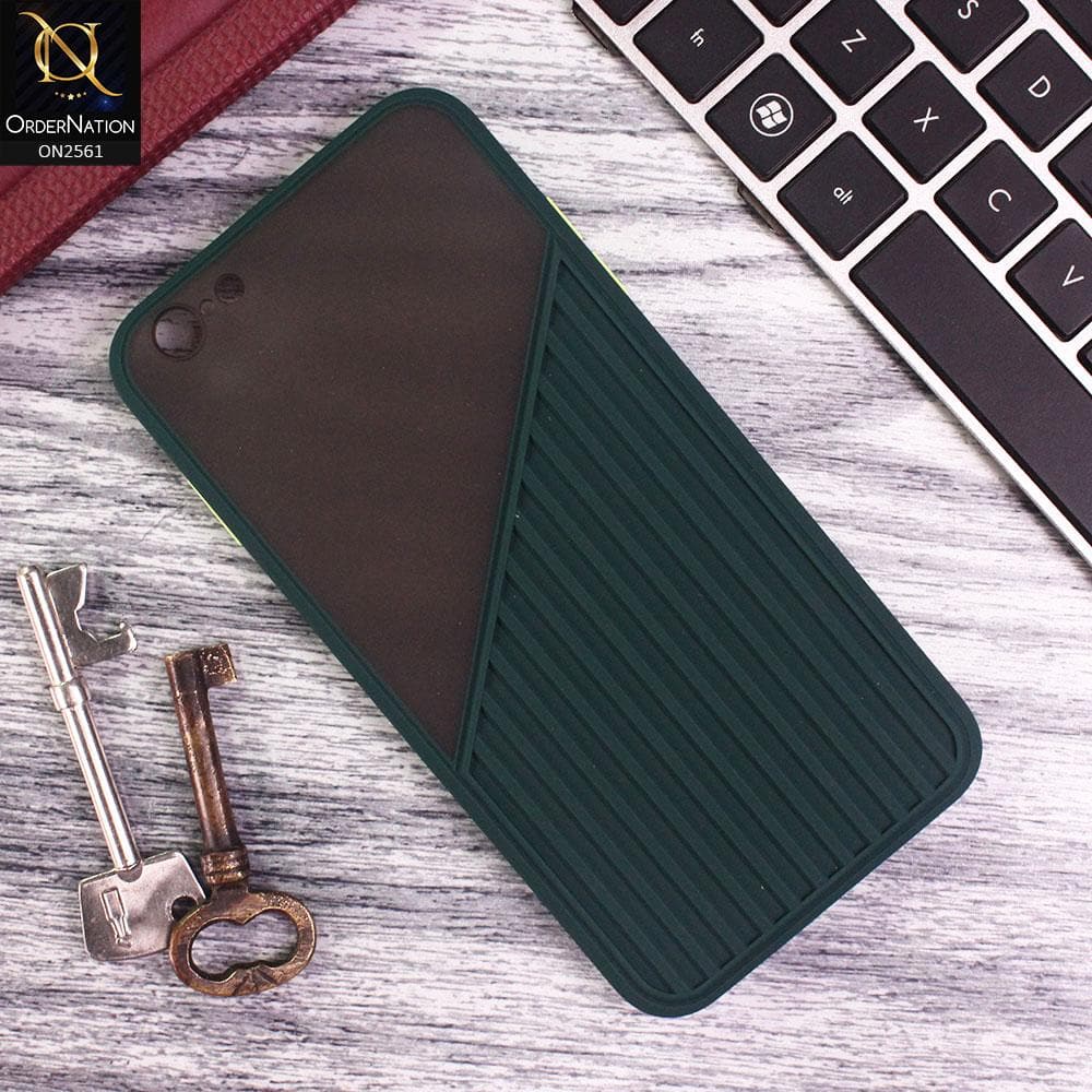 iPhone 6S / 6 - Green - New Half And Half Pattern Soft Case