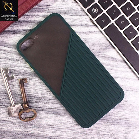 iPhone 8 Plus / 7 Plus - Green - New Half And Half Pattern Soft Case