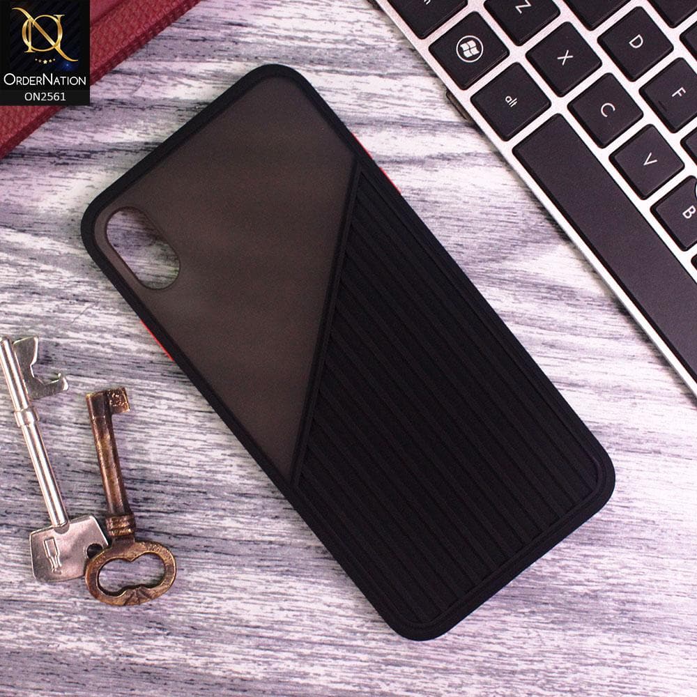 iPhone XS Max - Black - New Half And Half Pattern Soft Case