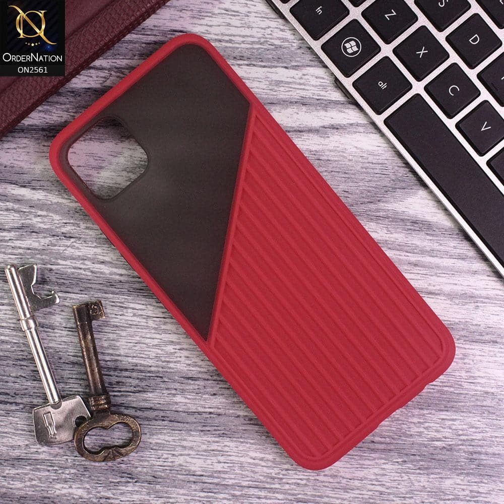 Realme C11 - Red - New Half And Half Pattern Soft Case