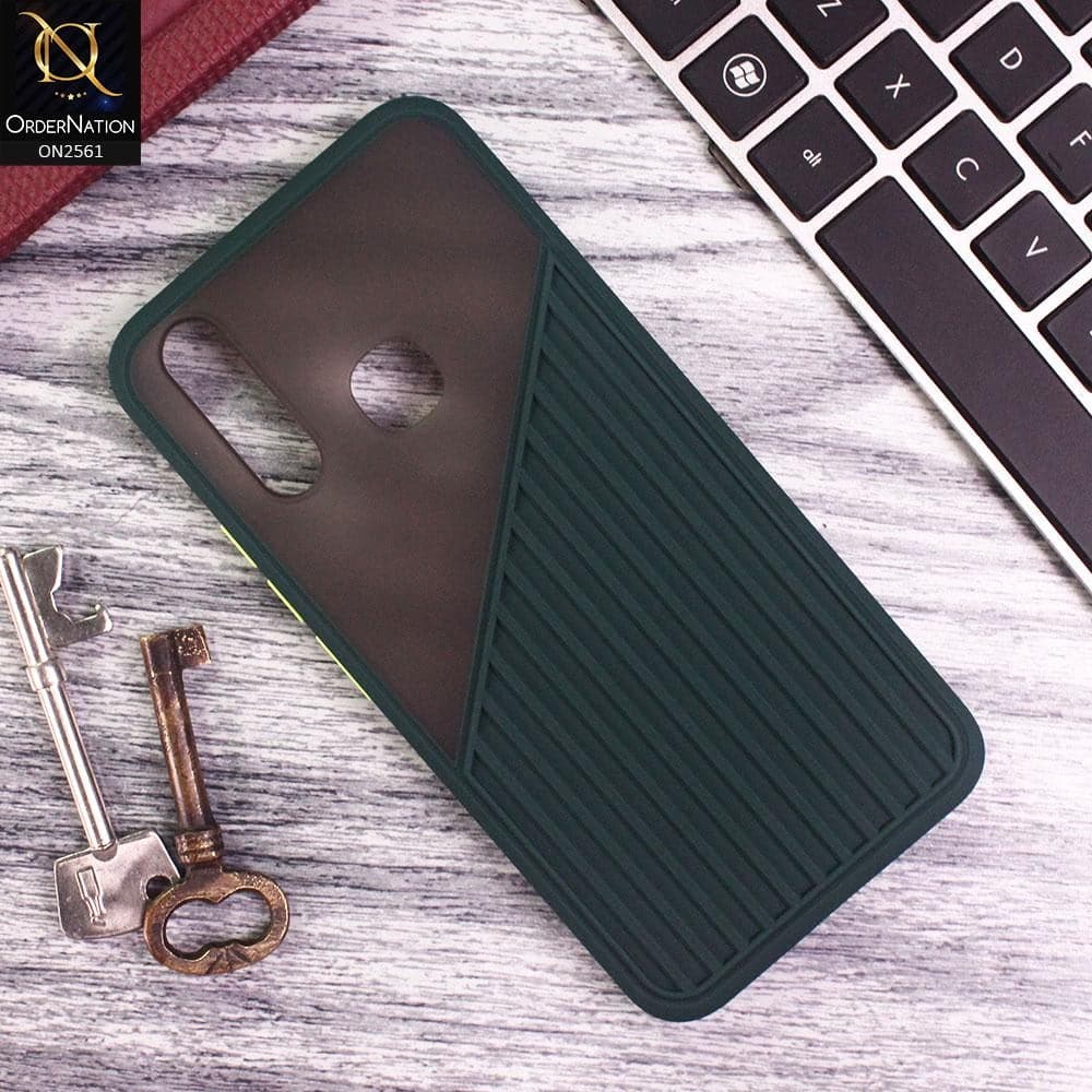 Vivo Y15 - Green - New Half And Half Pattern Soft Case