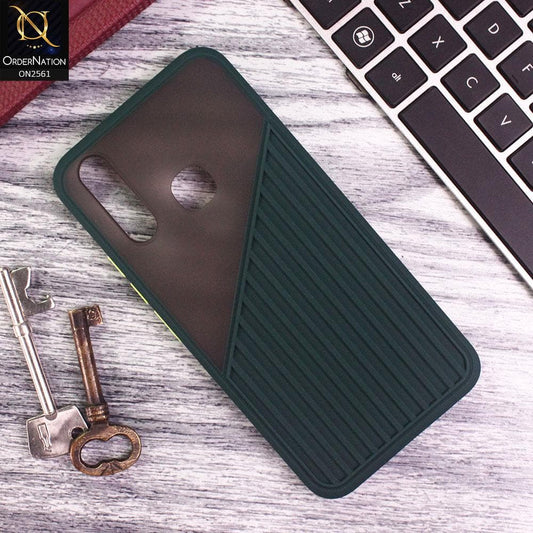 Vivo Y11 2019 - Green - New Half And Half Pattern Soft Case