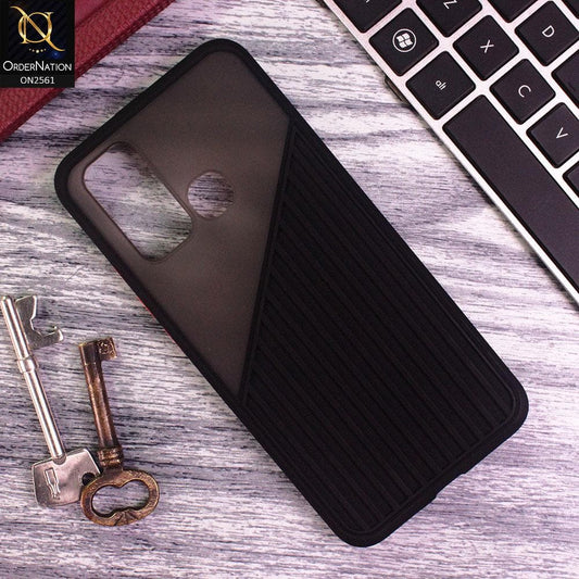 Vivo Y50 - Black - New Half And Half Pattern Soft Case