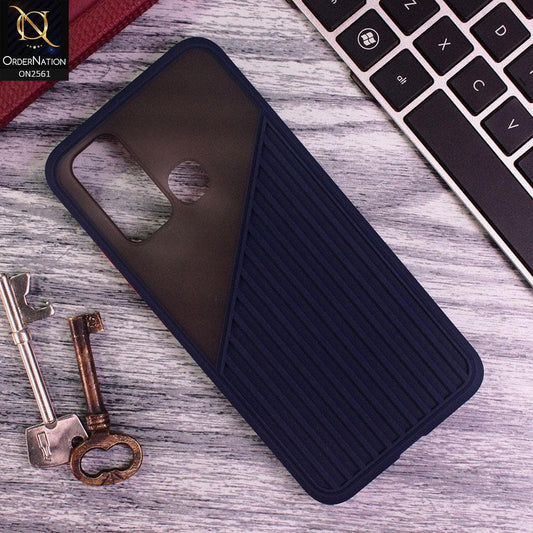 Vivo Y50 - Blue - New Half And Half Pattern Soft Case