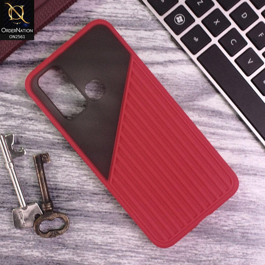 Vivo Y50 - Red - New Half And Half Pattern Soft Case