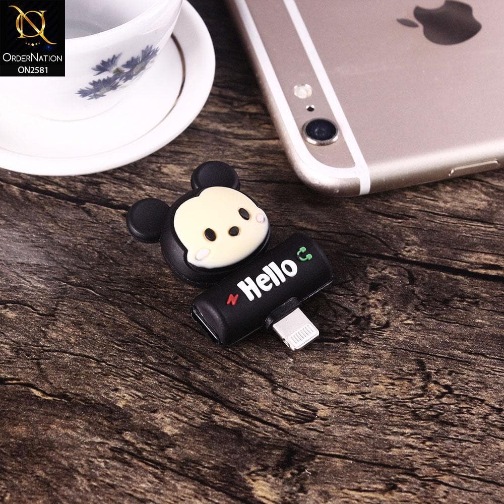 iphone Lightning Adapter 2-in-1 - Design 12 -  Cartoon Character Lightning Adapter & Splitter