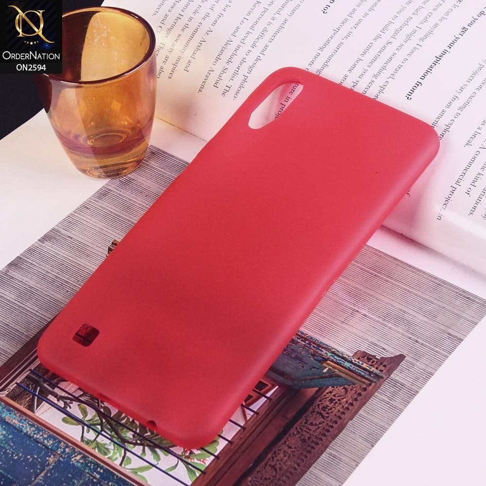 Samsung Galaxy A10 Cover - Red - Cool Icing Candy Color Soft Shell Case