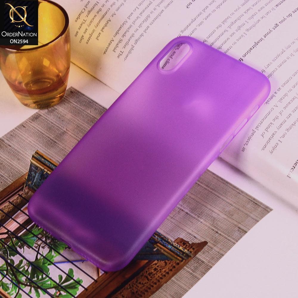 iPhone XS / X Cover - Purple - Candy Color Soft Shell Case