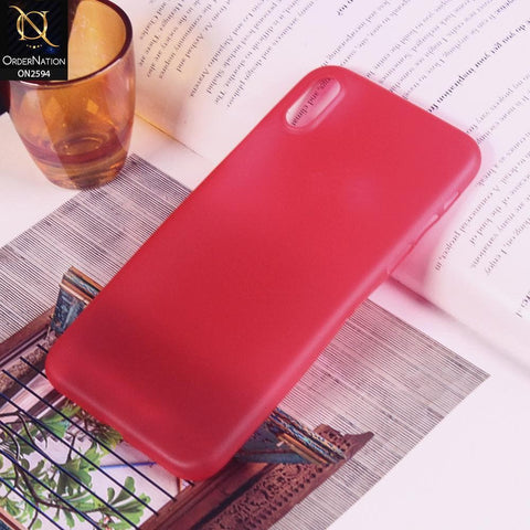iPhone XS Max Cover - Red - Candy Color Soft Shell Case