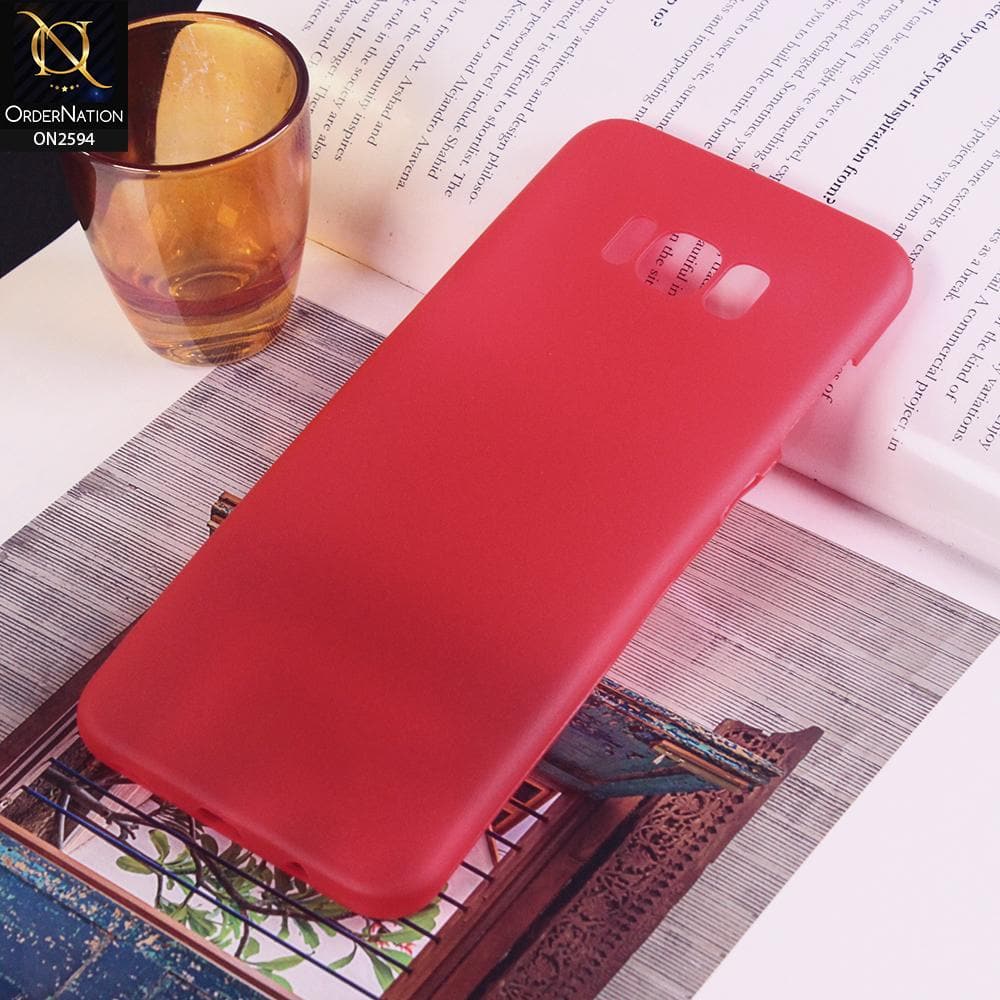 Samsung Galaxy S8 Cover - Red - Cool Icing Candy Color Soft Shell Case