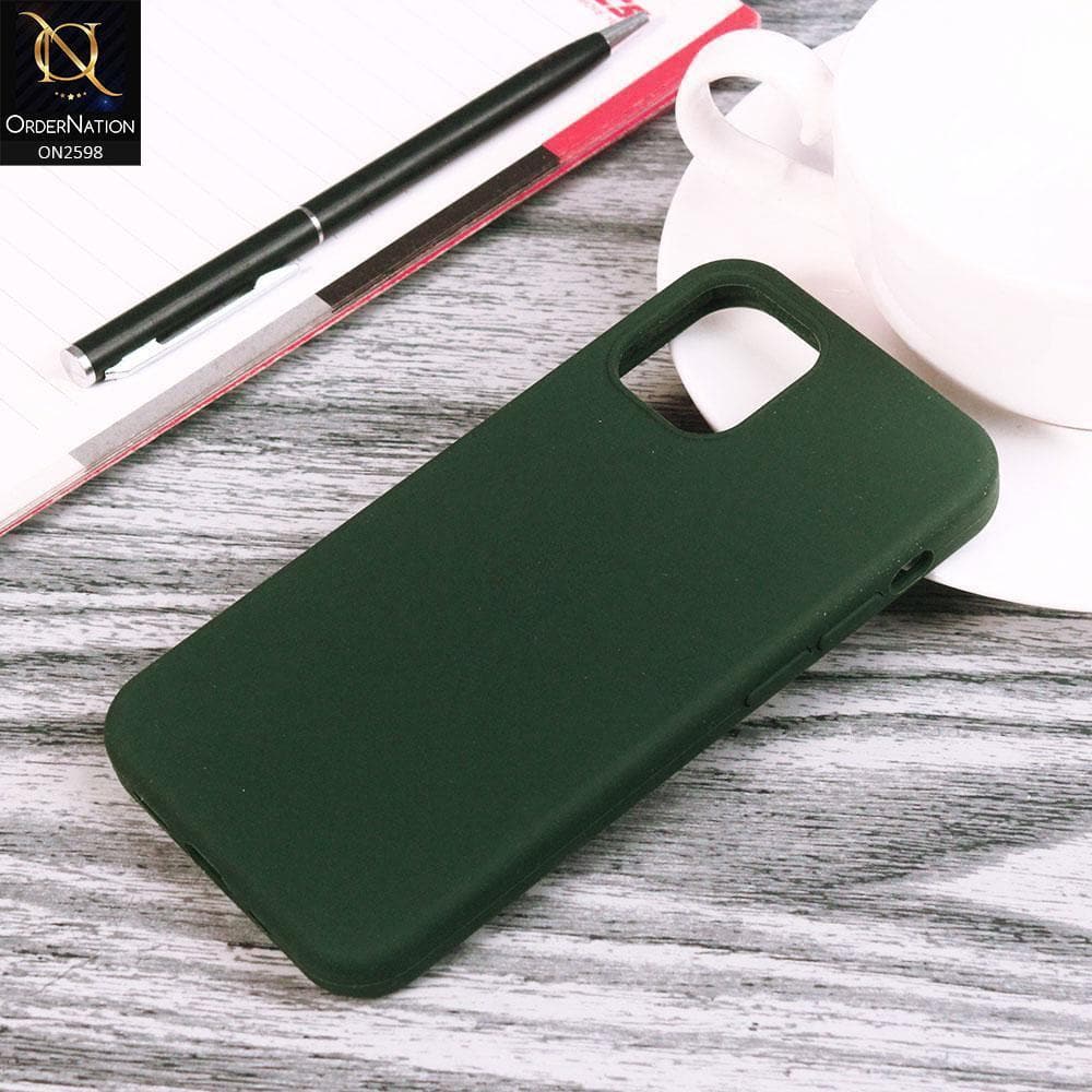 iPhone 12 Pro Max Cover - Green - HQ Silica Gel Shockproof Matte Soft Silicone Case