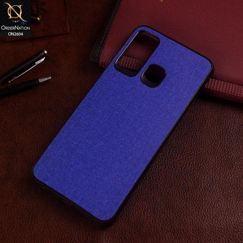 Tecno Spark 5 Cover - Blue - New Fabric Soft Silicone Logo Case