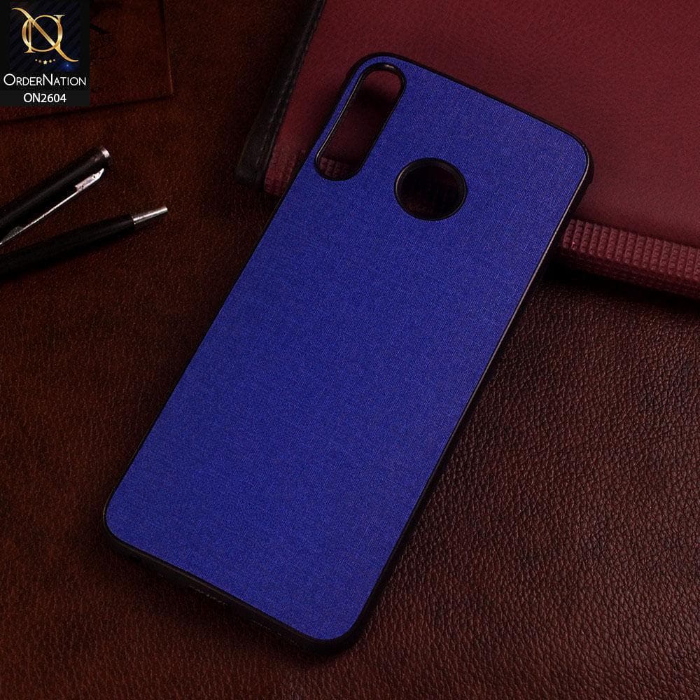 Infinix Hot 8 Lite Cover - Blue - New Fabric Soft Silicone Logo Case