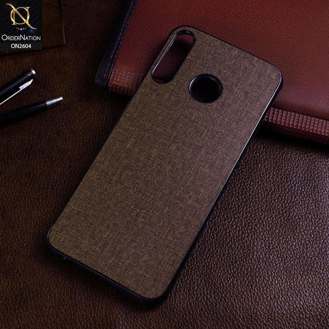 Infinix Hot 8 Cover - Brown - New Fabric Soft Silicone Logo Case