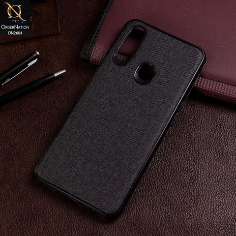 Oppo A31 Cover - Black - New Fabric Soft Silicone Logo Case