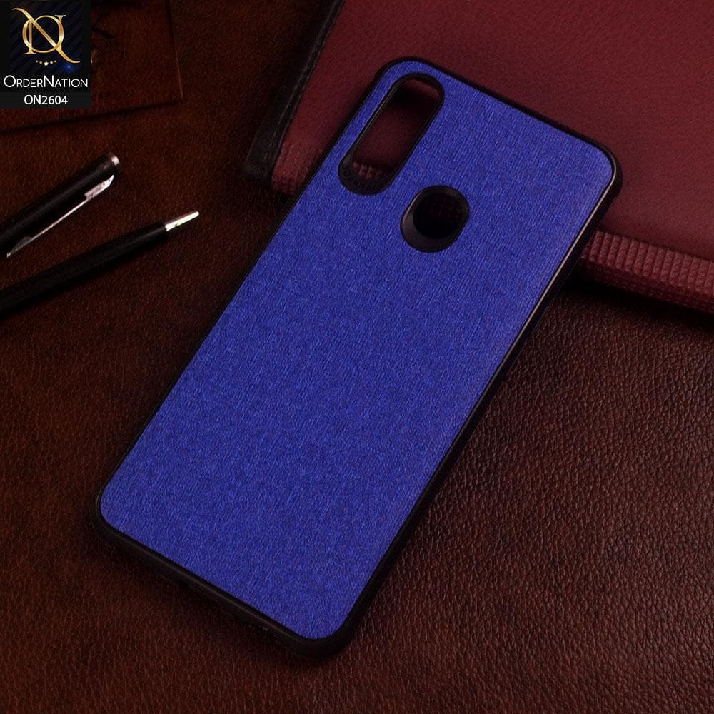 Oppo A31 Cover - Blue - New Fabric Soft Silicone Logo Case