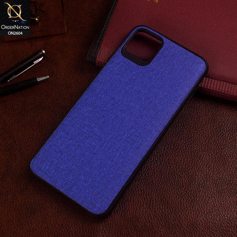 Realme C11 Cover - Blue - New Fabric Soft Silicone Logo Case