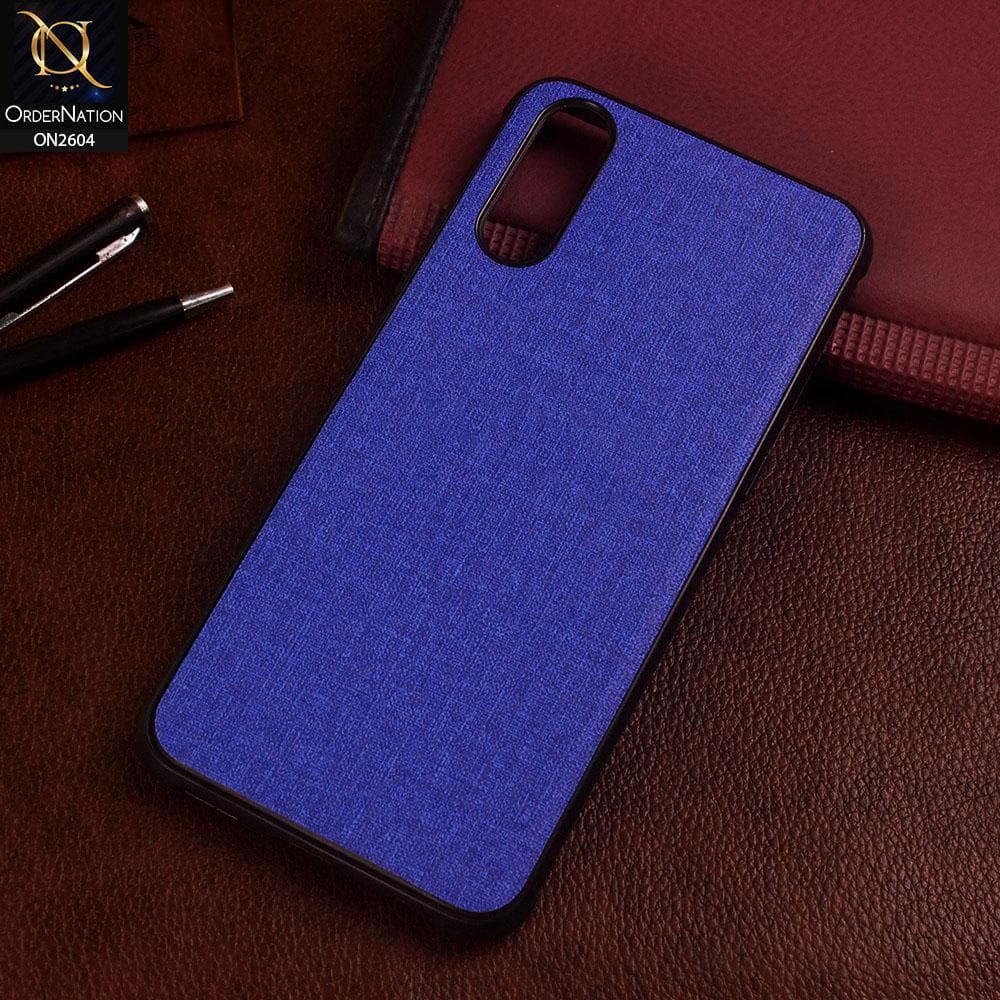 Vivo S1 Cover - Blue - New Fabric Soft Silicone Logo Case