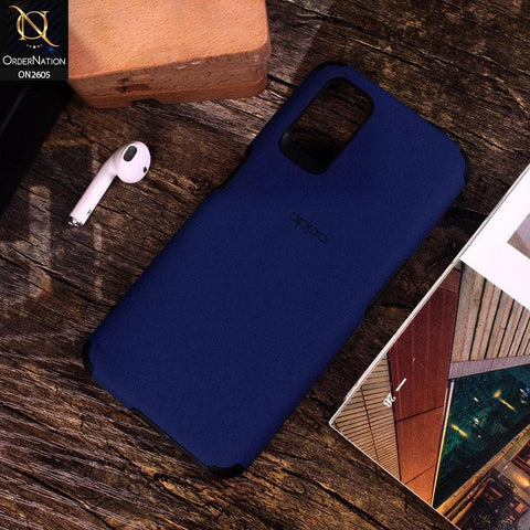 Oppo A72 - Blue - Matte Colorful Soft Pu Leather Case