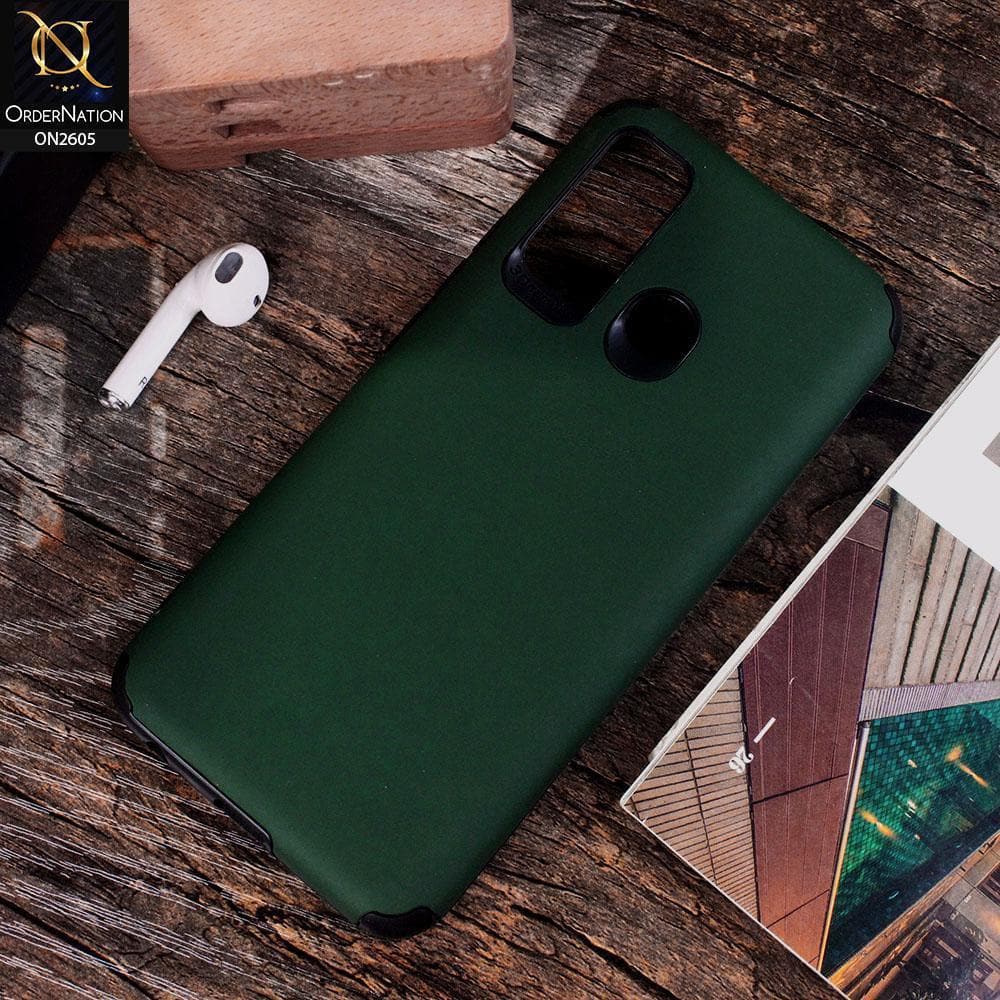 Tecno Camon 15 - Green - Matte Colorful Soft Pu Leather Case