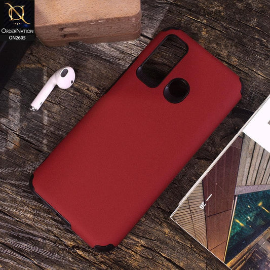 Infinix Hot 9 Pro - Red - Matte Colorful Soft Pu Leather Case